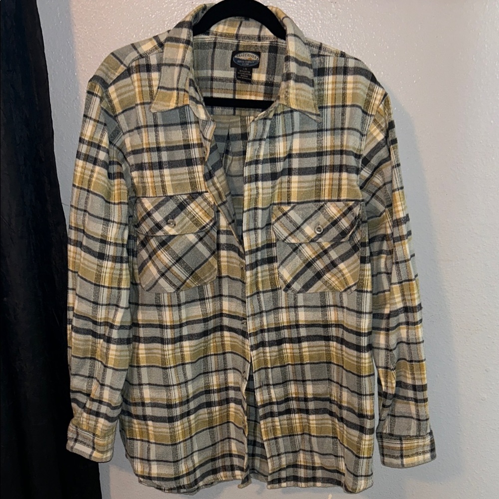 Outdoor Life Yellow and Black Plaid Shirt